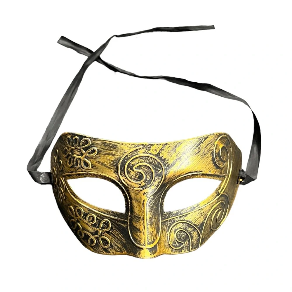 Masquerade Mardi Gras Costume Burlesque Carnival Textured Unisex Adult Face Mask